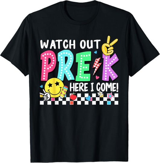 Discover Watch Out Pre-K Here I Come T-Shirt for Boys and Girls