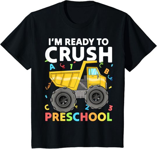 Discover First Day Preschool Construction Truck T-Shirt