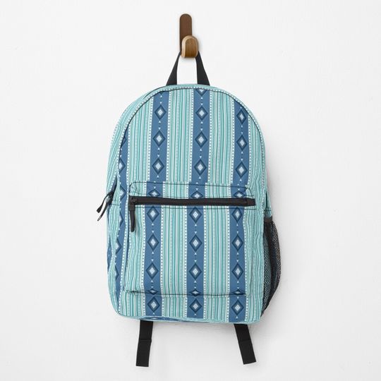 Discover Geometric Blue Sky blue Semless Pattern Backpack