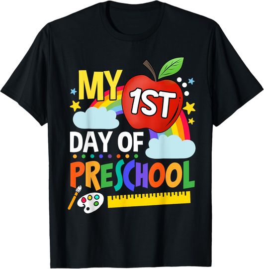 Discover My First Day of Preschool Rainbow T-Shirt