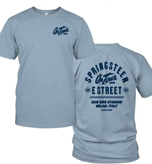 Discover Bruce Springsteen and The-E Street Band Tour June 30 2025 Milan, Italy T-shirt