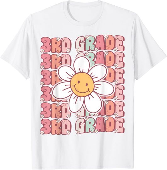 Discover 70s Groovy Third Grade Back to School T-Shirt