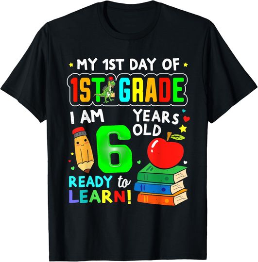 Discover First Day of 1st Grade T-Shirt for Boys and Girls