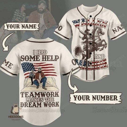 Discover Wallen Cowboy Western Baseball Jersey, Country Concert Jersey