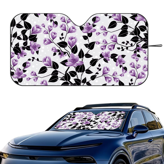 Discover Flowers Pattern Floral Car SunShade