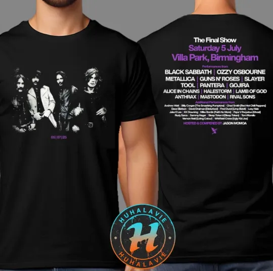 Discover Black Sabbath Band Photo The Final Show July 5 Back To The Beginning 2025 Shirt