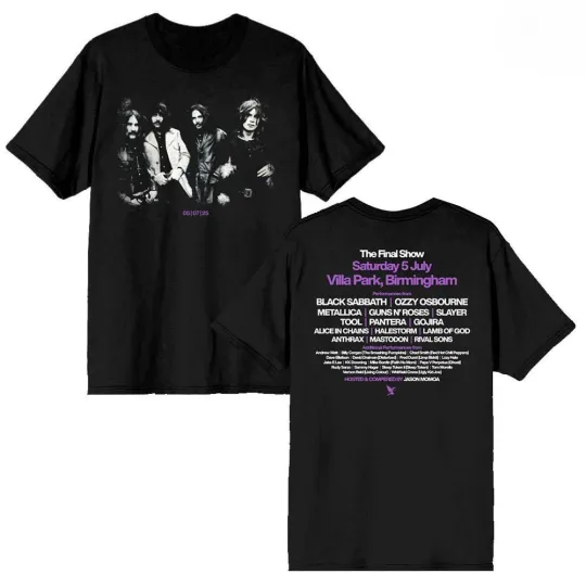 Discover Black Sabbath Back To The Beginning 2025 Tour  T Shirt