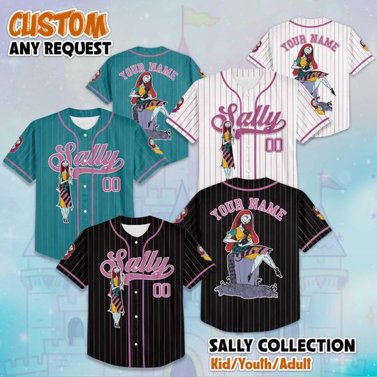 Discover Personalized Sally The Nightmaree Beforee Christmass Baseball Jersey