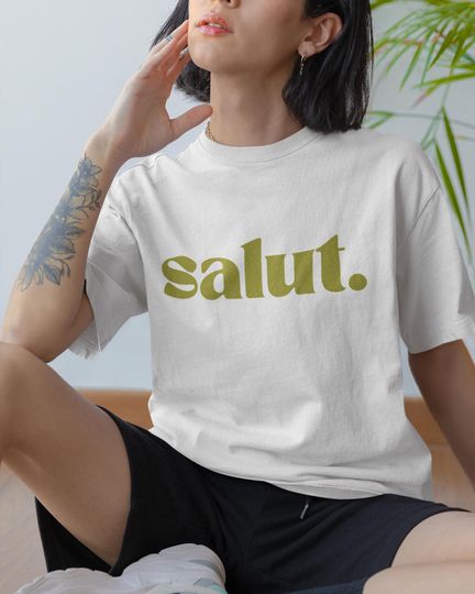 Discover Salut Shirt French Word T-Shirt, Paris Graphic Tee, France Summer T-shirt