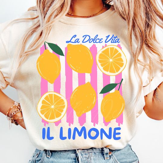 Discover Lemon Shirt, Amalfi Coast Italy Shirt, Limoncello Shirt, Preppy Lemon Summer Shirt