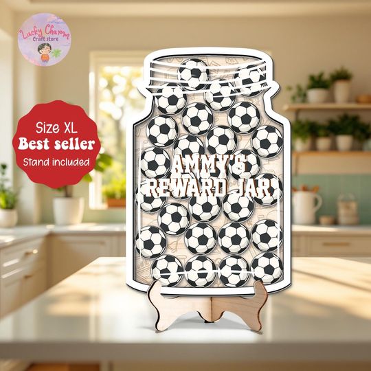 Discover Personalized Sports Soccer Magnetic Reward Jar, Classroom Reward System, Football, Basketball