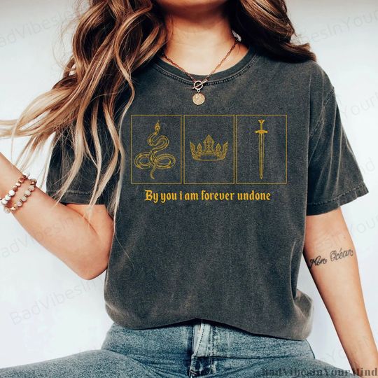Discover By you i am forever undone Shirt,Greenbriar, bookish Gift