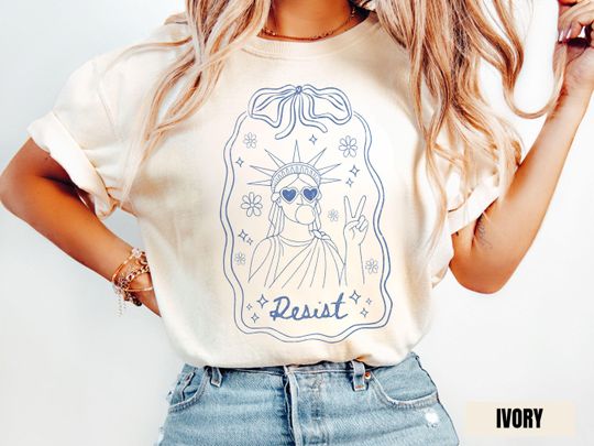 Discover Resist Shirt Statue of Liberty Tshirt,  Resist Tshirt for Feminist Gift, Resist T-Shirt, Resist Tee for Feminist Shirt