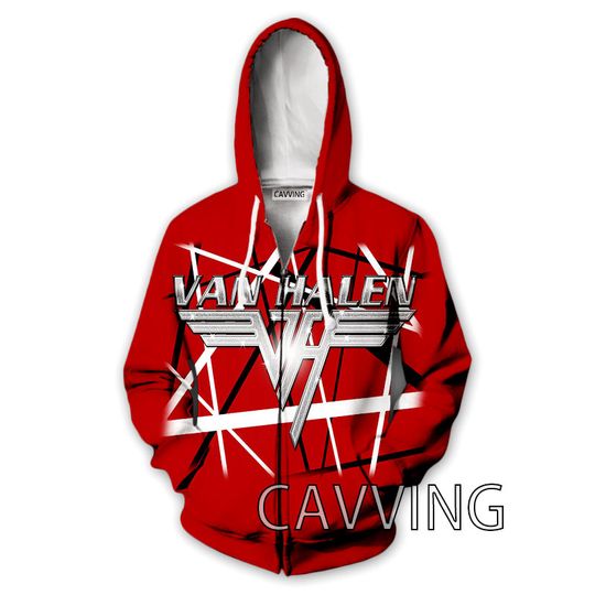 Discover 3D Print  van Band   Zipper Hoodies Zip Up