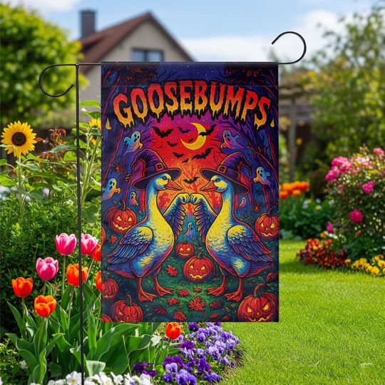 Discover Funny Halloween Goose Garden Flag  Witch Goose Garden Flag