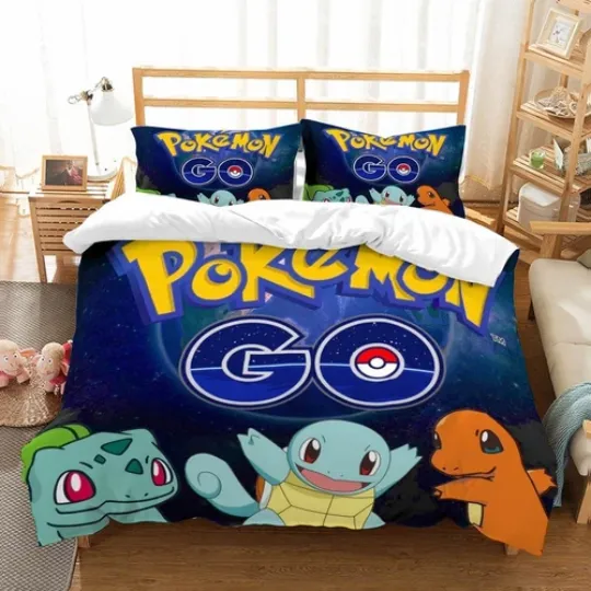 Discover PKM Bedding Set Kid Gift Doona Duvet Cover Single Double Queen Home Decor