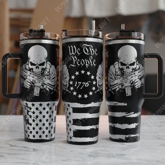 Discover Patriotic, We The People Engraved 40 oz Tumbler with Handle