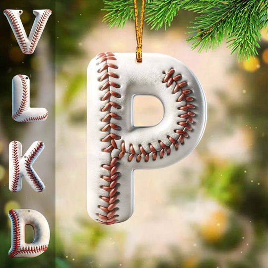 Discover Baseball Letter - Personalized Baseball Ornament