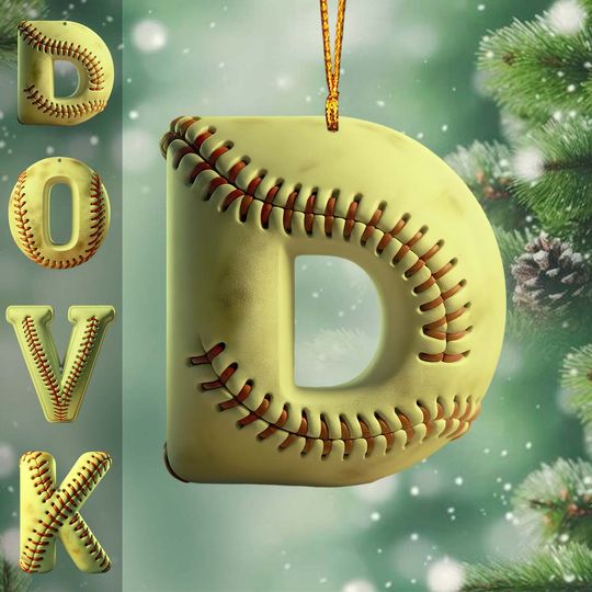 Discover Softball Letter - Personalized Softball Ornament