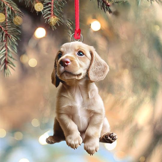 Discover Custom Any Photo Ornament - Personalized Dog Custom Shaped Ornament
