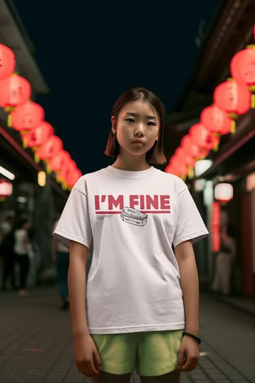 Discover I'm Fine Depression Shirt, Sarcasm T-Shirt, Funny Tee