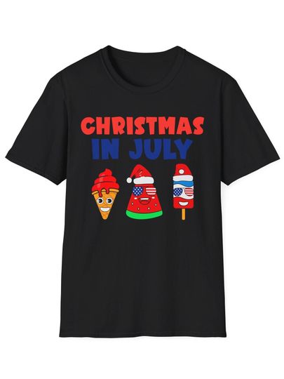Discover Christmas In July Popsicles Ice Cream Toddler Kids Women Men T-Shirt