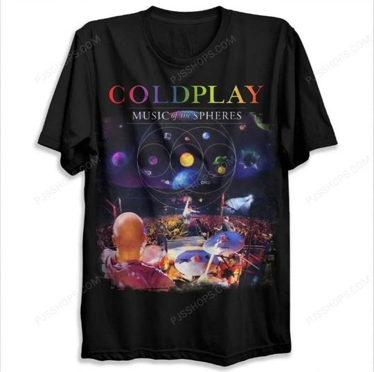 Discover Coldplay T-Shirt 2025 Music Of The Spheres World Tour Shirt