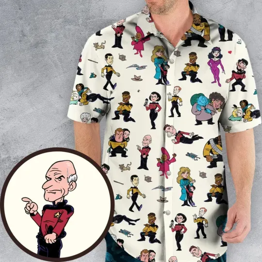 Discover Star Trekk TN.G Tribute Hawaiian Shirt, Unisex Adult
