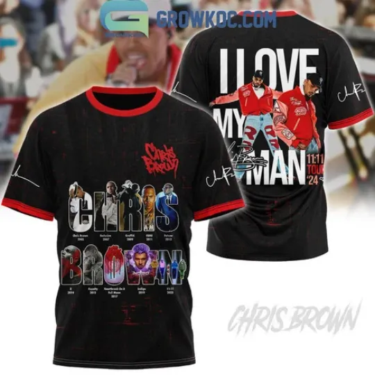 Discover Chris Brown I Love My Man Tour 2024 3D T-Shirt