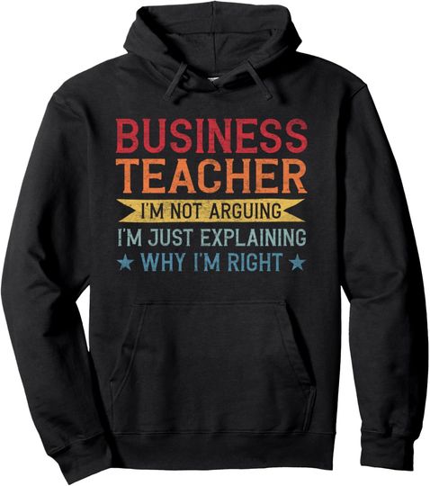 Discover Funny Business Teacher Pullover Hoodie