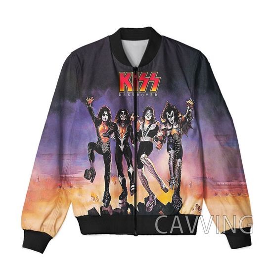 Discover 3D Print  KISS Rock Band   Zipper Bomber Jackets