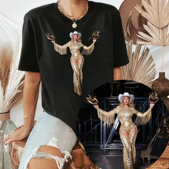 Discover Tour 2025 Beyonce Cowboy Carter  Merch Retro Graphic Unisex Concert T-Shirt