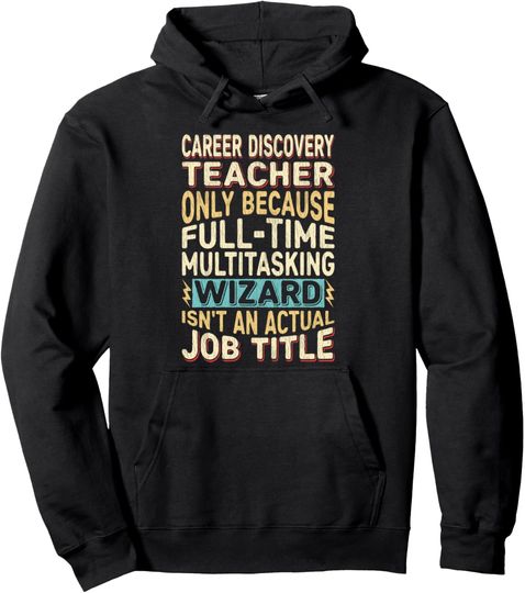 Discover Funny Teacher Multitasking Wizard Pullover Hoodie