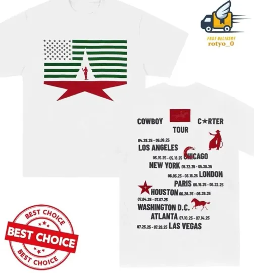 Discover Beyonce Cowboy Carter Tour London T-Shirt - Jun 05 & 16, 2025