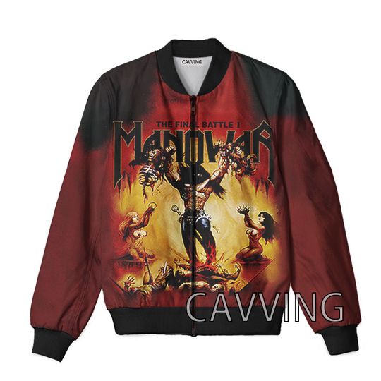 Discover 3D Print  Manowar Band Zipper Bomber Jackets
