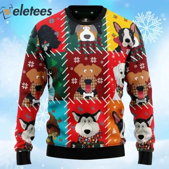 Discover Dog Face Ugly Christmas Sweater Perfect Pet Lover Festive Gift