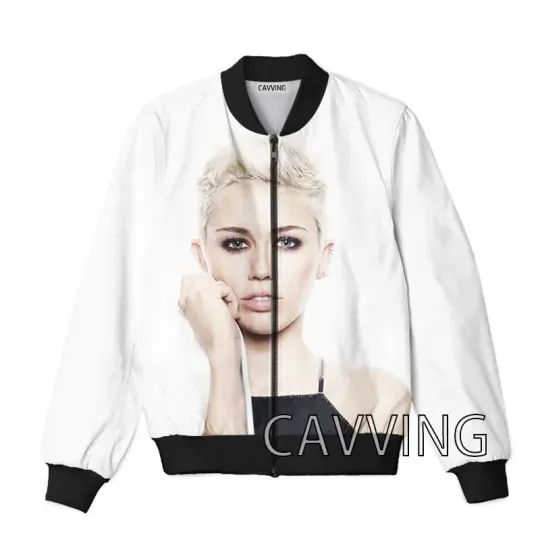 Discover 3D Printed  Miley Cyrus  Zipper Bomber Jackets