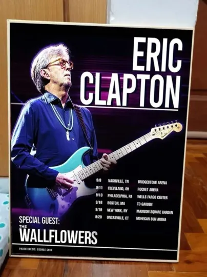 Discover Eric Clapton US Tour 2025 With Special Guest The Wallflowers Dates Poster