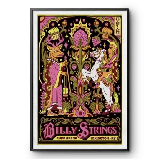 Discover NEW & HOT! Billy Strings  2025 Rupp Arena Lexington KY Tour Poster