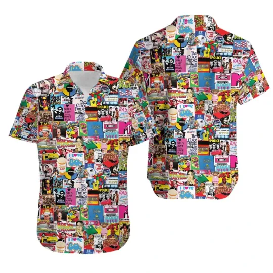 Discover Hawaiian Shirt Short Sleeves Button Down Summer Beach Casual