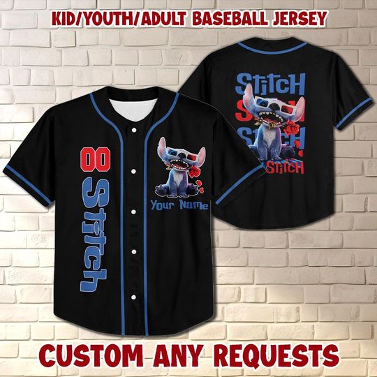 Discover Persinalized Disneyyy Lilo and Stitchh 2025 Baseball Jersey, Family Matching Outfit