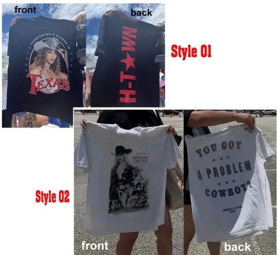 Discover Beyonce Merch Cowboy Carter Tour 2025 Houston, TX June 28-29th T-shirt