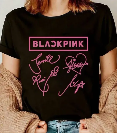 Discover Black Pink Signatures Shirt, Black Pink Blink Gift Shirt, Black Pink World Tour