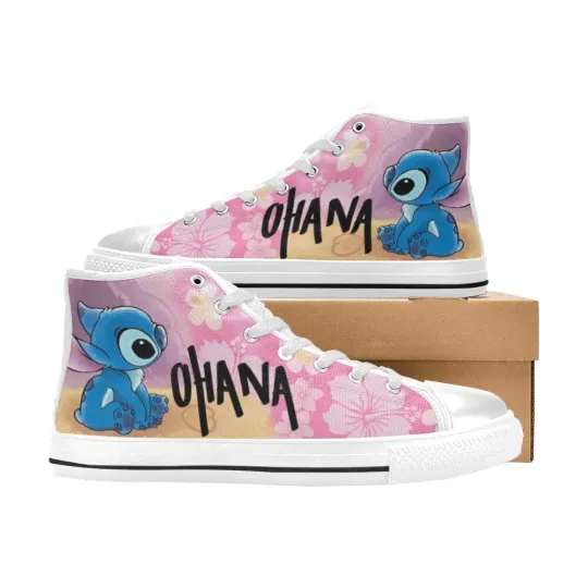 Discover Lilo And Stitchh High Top Canvas Sneaker Shoes