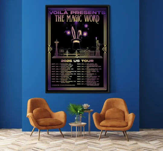 Discover Voilà The Magic Word Tour 2025 US Poster