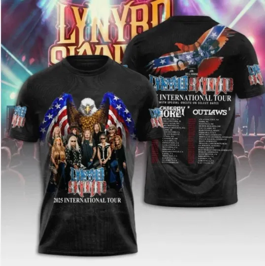 Discover 4 Lynyrd Skynyrd 3D Tour 2025 The Last Show Tour 2025 Unisex T-Shirt