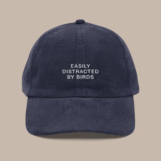 Discover Easily Distracted by Birds Hat, Embroidered Birds Lover Hat