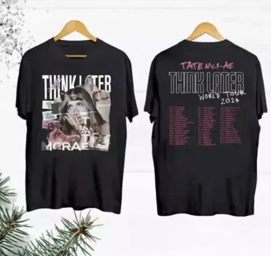 Discover Graphic Tate McRae T-Shirt, Tate McRae The Think Later World Tour 2024 Shirt