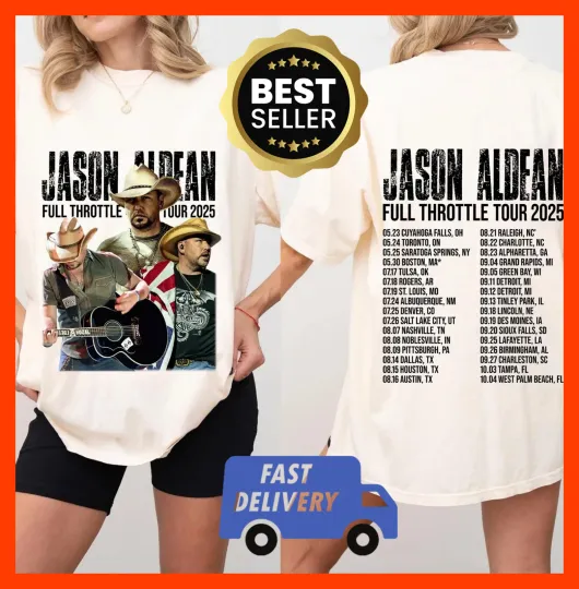 Discover Jason Aldean Full Throttle Tour Country Music Concert 2025 T-shirt