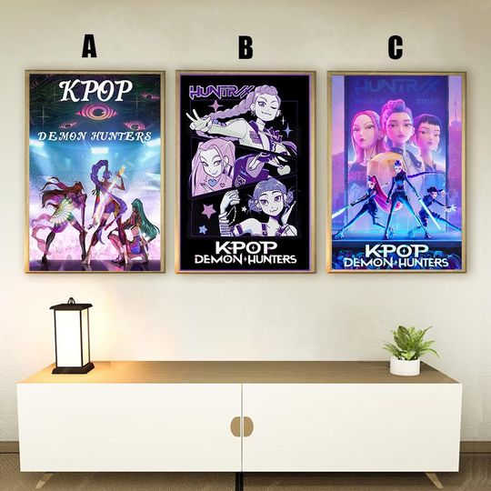 Discover KPop Demon Hunters (2025) Movie Poster, Home decoration